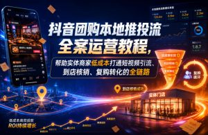 抖音团购本地推投流全案运营教程 帮助实体商家低成本打通全链路 - 汇创资源网-一个提供最全的虚拟资源网站|汇创资源网-一个提供最全的虚拟资源网站