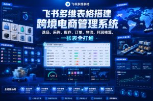 飞书多维表格搭建跨境电商管理系统 选品 采购 库存等一张表全打通 - 汇创资源网-一个提供最全的虚拟资源网站|汇创资源网-一个提供最全的虚拟资源网站
