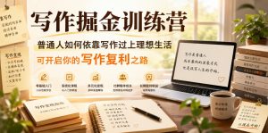 写作掘金营 普通人依靠写作过上理想生活 可开启你的写作复利之路-汇创资源网-一个提供最全的虚拟资源网站