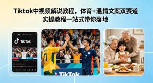 Tiktok中视频解说教程 体育温情文案双赛道实操教程一站式带你落地 - 汇创资源网-一个提供最全的虚拟资源网站|汇创资源网-一个提供最全的虚拟资源网站