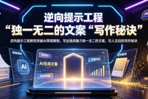 逆向提示工程突破AI常规限制 独一无二的文案 引人注目的写作秘诀-汇创资源网-一个提供最全的虚拟资源网站