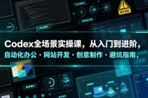Codex全场景实操 入门到进阶 自动化办公网站开发创意制作避坑指南-汇创资源网-一个提供最全的虚拟资源网站