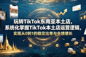 TikTok东南亚本土店 掌握TikTok本土店运营逻辑稳定出单与业绩增长-汇创资源网-一个提供最全的虚拟资源网站