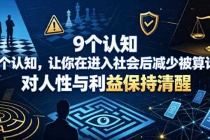 9个认知，让你在进入社会后减少被算计，对人性与利益保持清醒-汇创资源网-一个提供最全的虚拟资源网站
