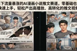 AI漫画小说推文赛道 零基础快速上手 产出高播放高转化的推文视频-汇创资源网-一个提供最全的虚拟资源网站