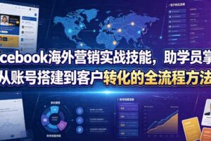 Facebook海外营销实战技能 掌握账号搭建到客户转化的全流程方法|汇创资源网-一个提供最全的虚拟资源网站