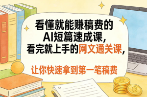 看懂就能賺稿费的AI短篇速成课 看完就上手的网文通关课 速拿稿费 - 汇创资源网-一个提供最全的虚拟资源网站|汇创资源网-一个提供最全的虚拟资源网站